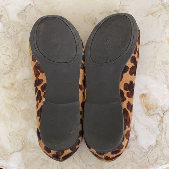 Nurture Pony Hair Leopard Print Ballerina Flats - Picture 7 of 9